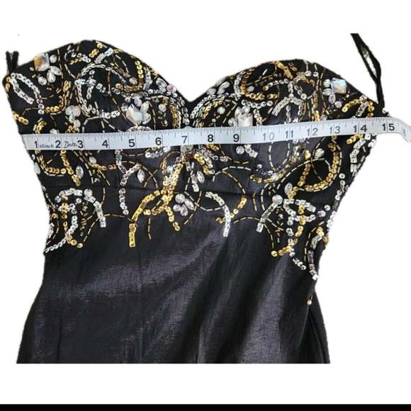 Deb Y2k Sequin Prom Gown Size 5/6 - Picture 3 of 13